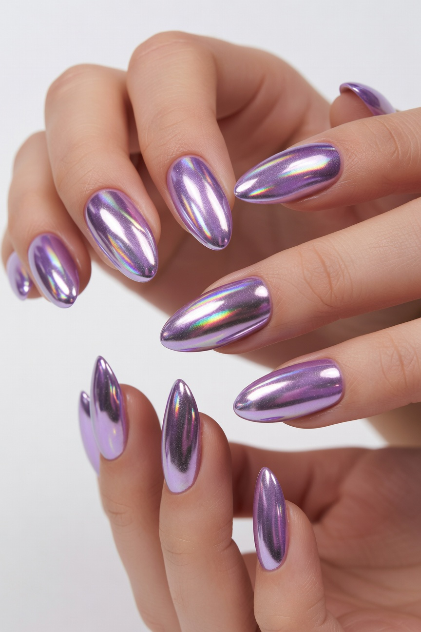 Lavender Chrome Effect
