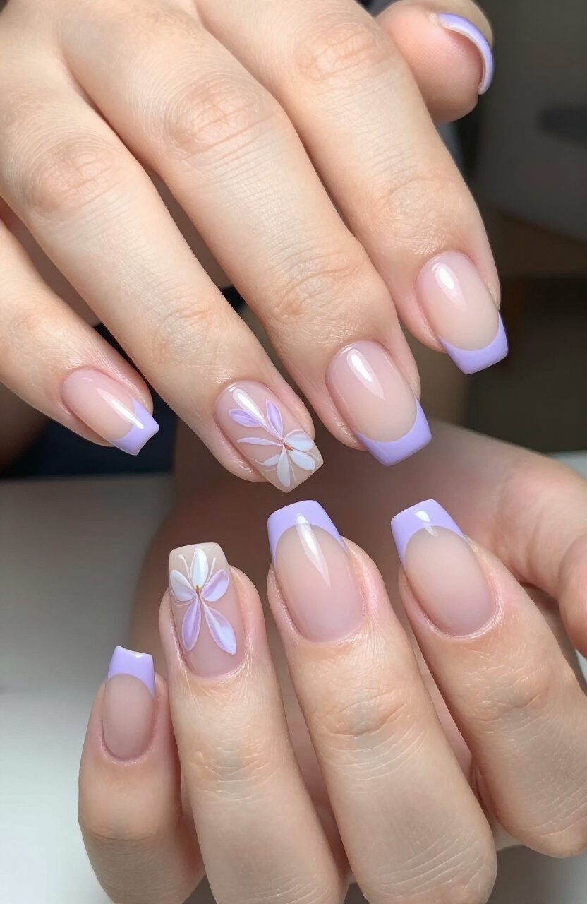 Lavender French Tips