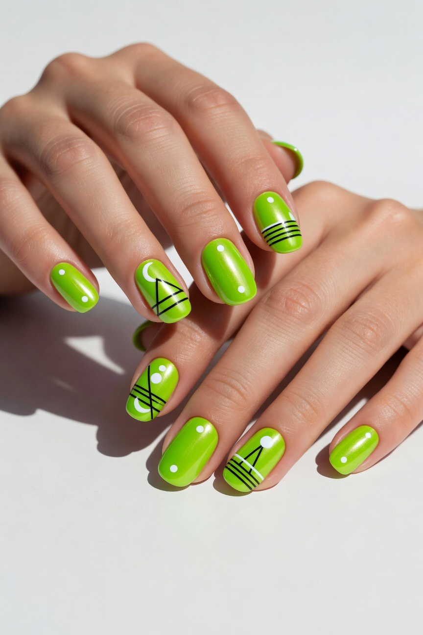 Lime Green Manicure