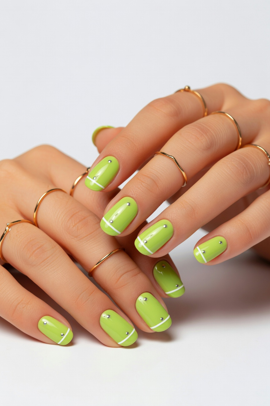 Lime Green Manicure