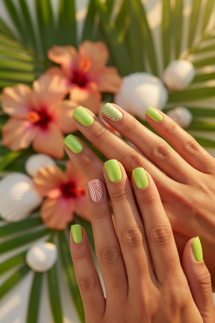 Lime Green Nails