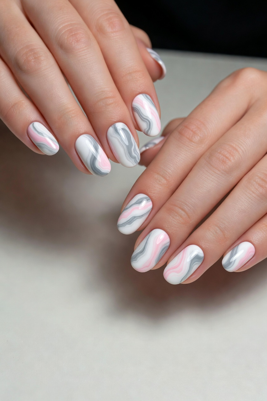 Marble Effect Nails