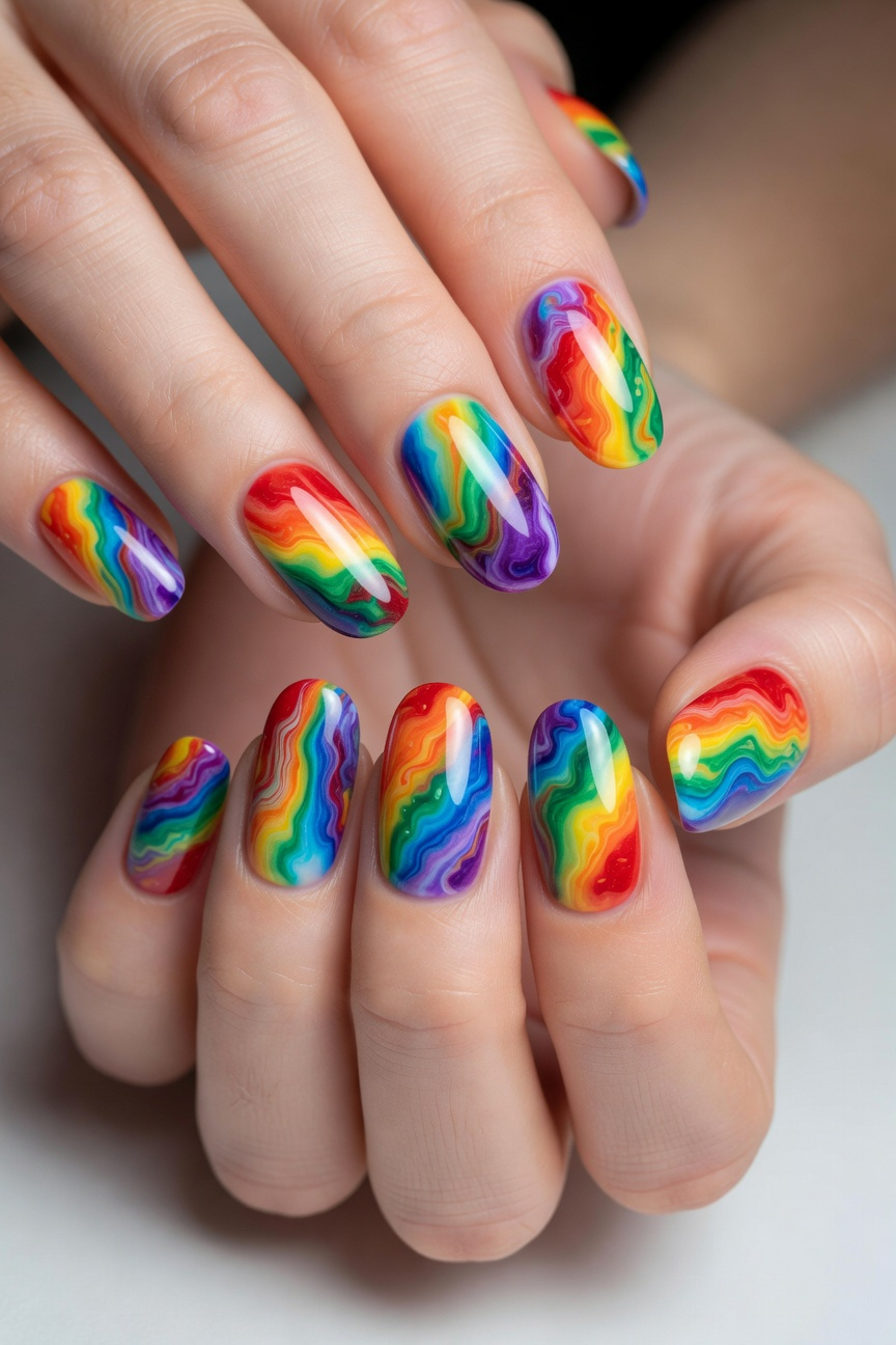 Marble Rainbow Effect