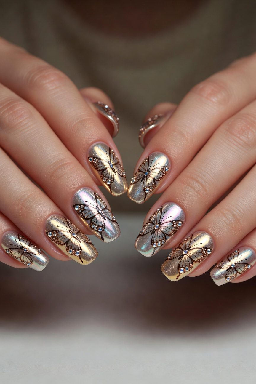 Metallic Butterfly Details