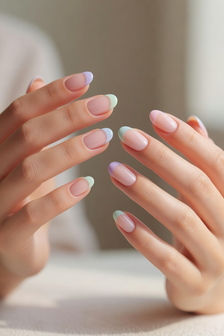 Pastel French Tips