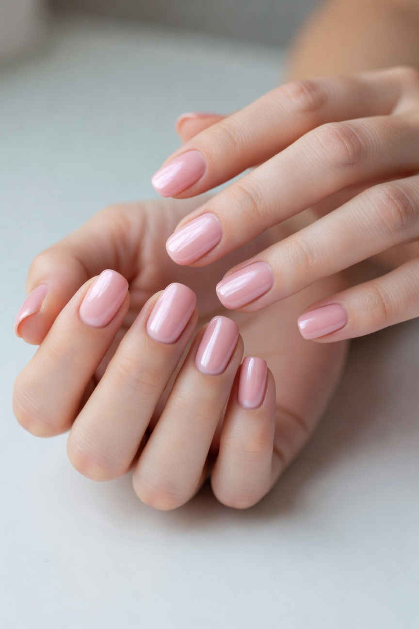 Pastel Pink Nails