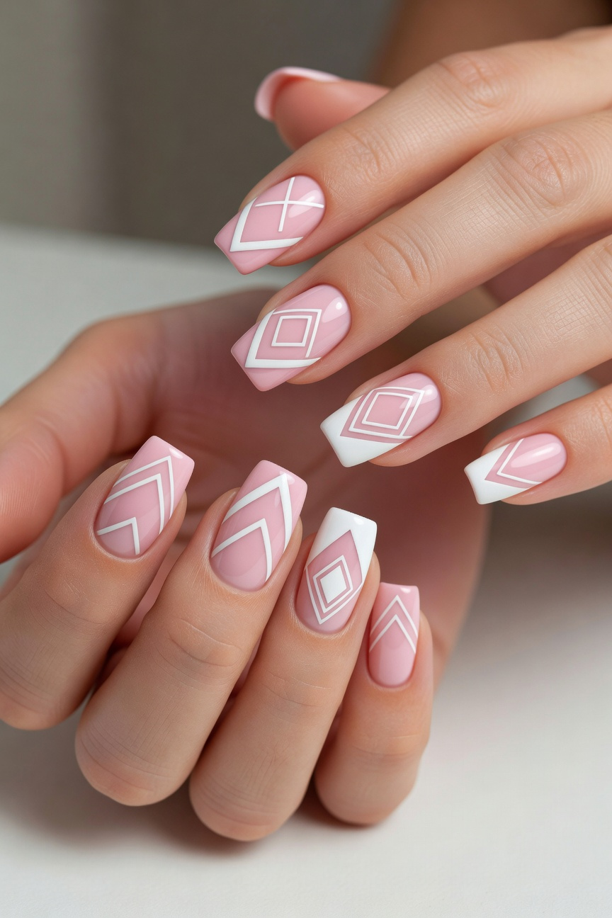 Pink Geometric Patterns