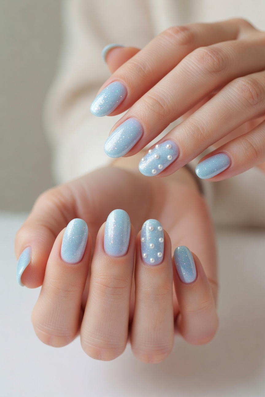 Powder Blue Glitter