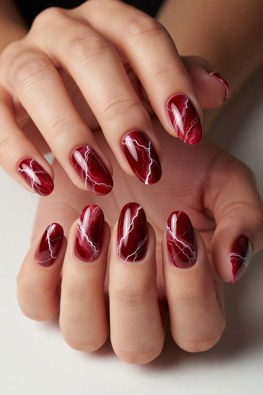 Red Marble Effect