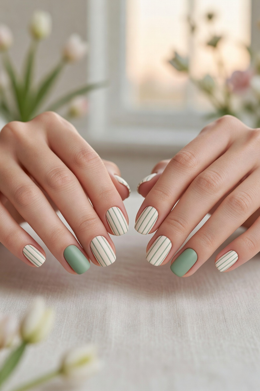 Sage Green Stripes