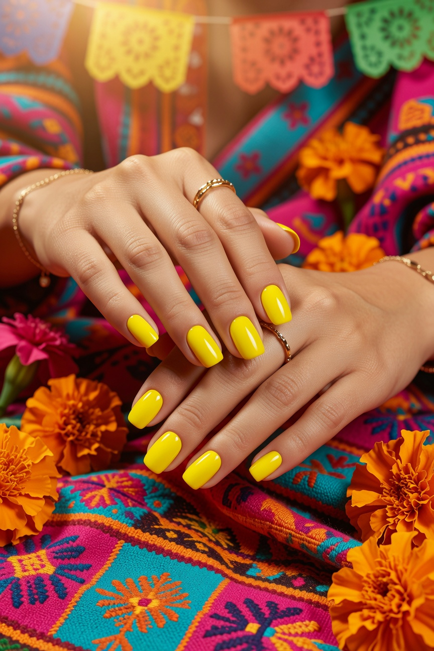 Yellow Statement Nails