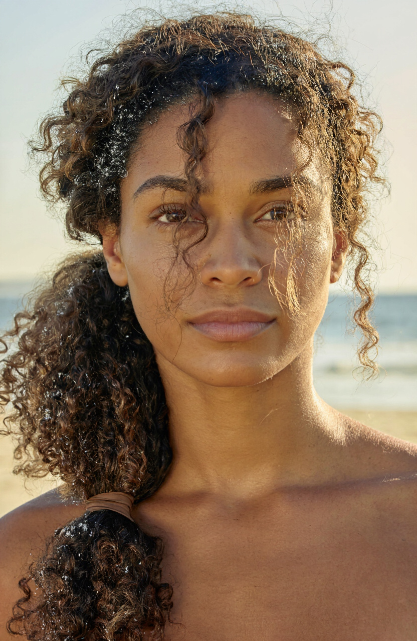 Beach-Ready Messy Curly Pony