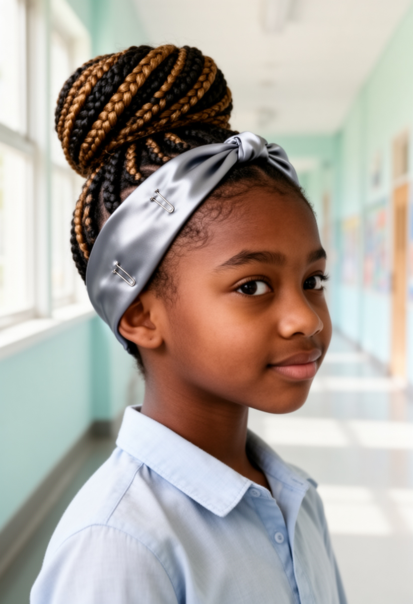 Bookbag-Friendly Braided Bun Updo