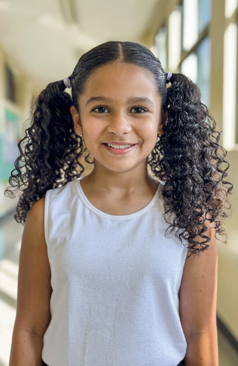 Curly-Friendly Defined Pigtails
