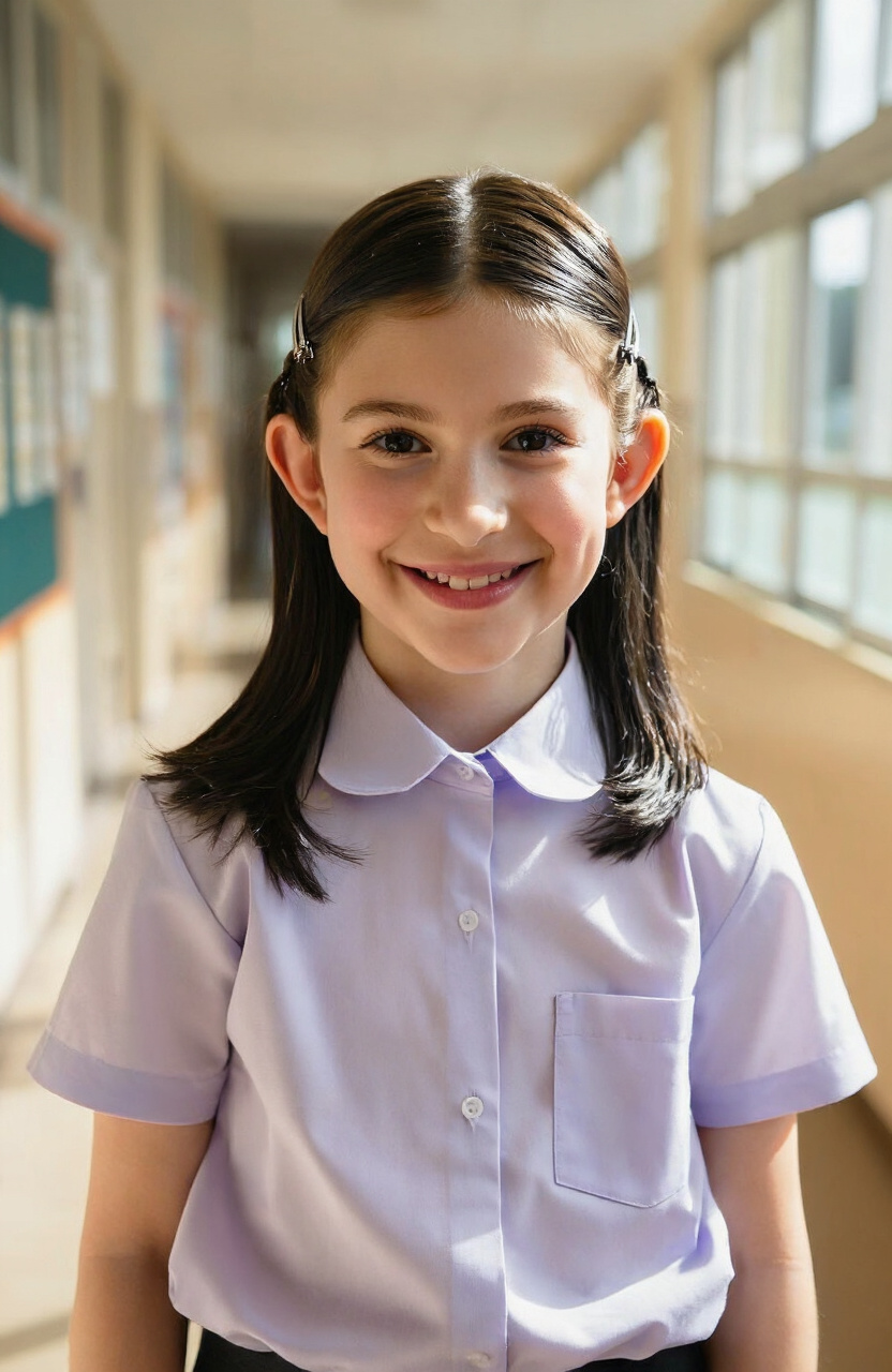 Half-Up Twist with Barrettes