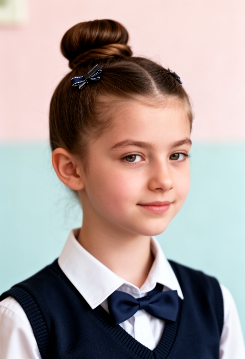 High Half-Up Bow Clip Twist