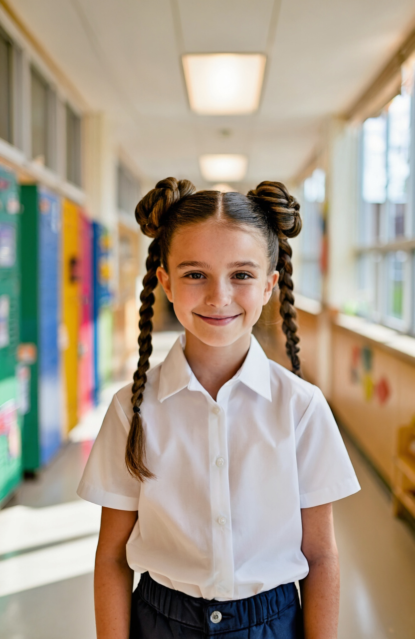 High Ponytail Space Buns