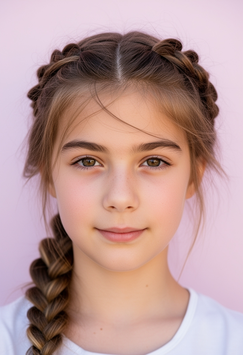Messy Fishtail Crown Braid