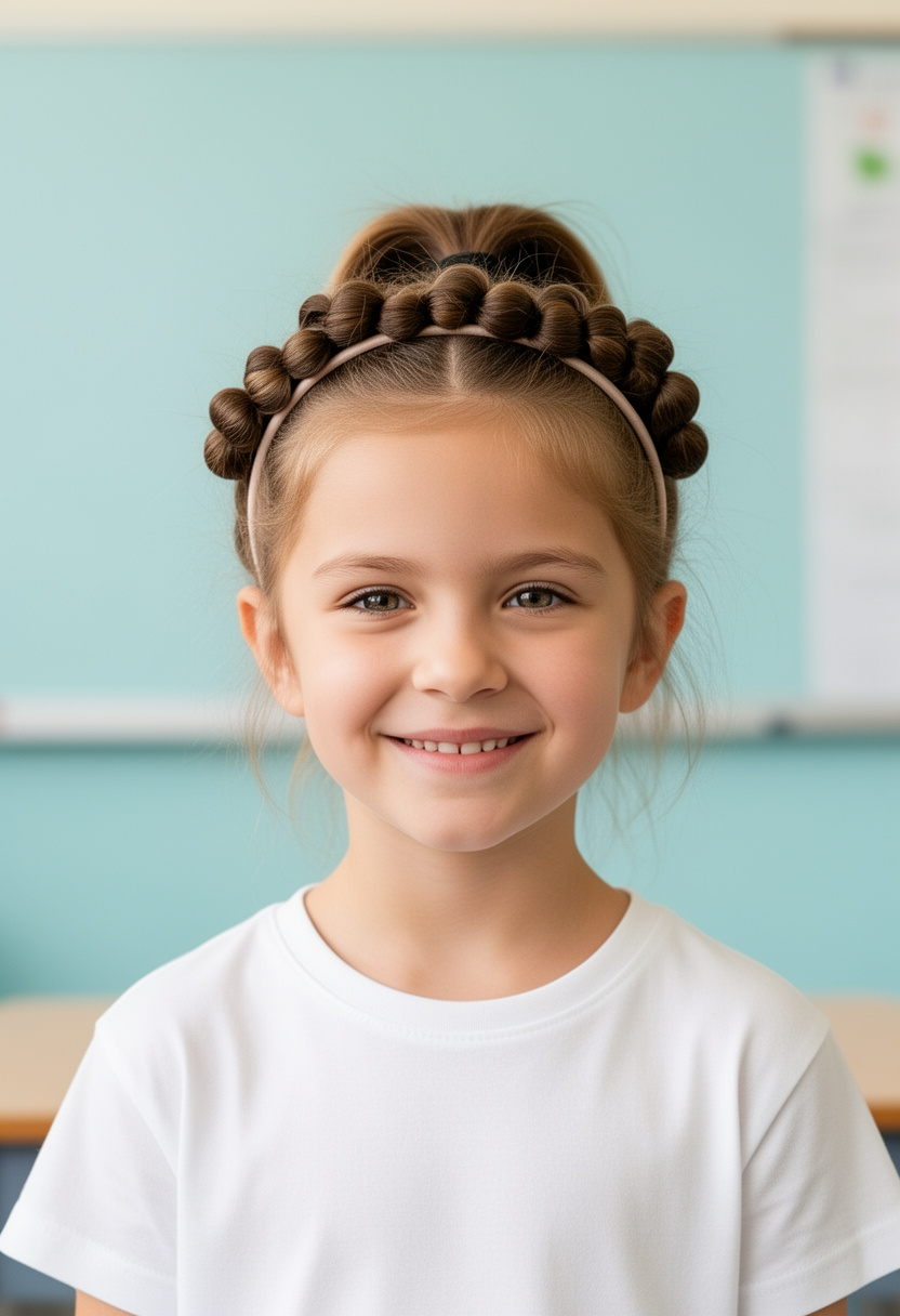 Bubble Braid Crown Headband