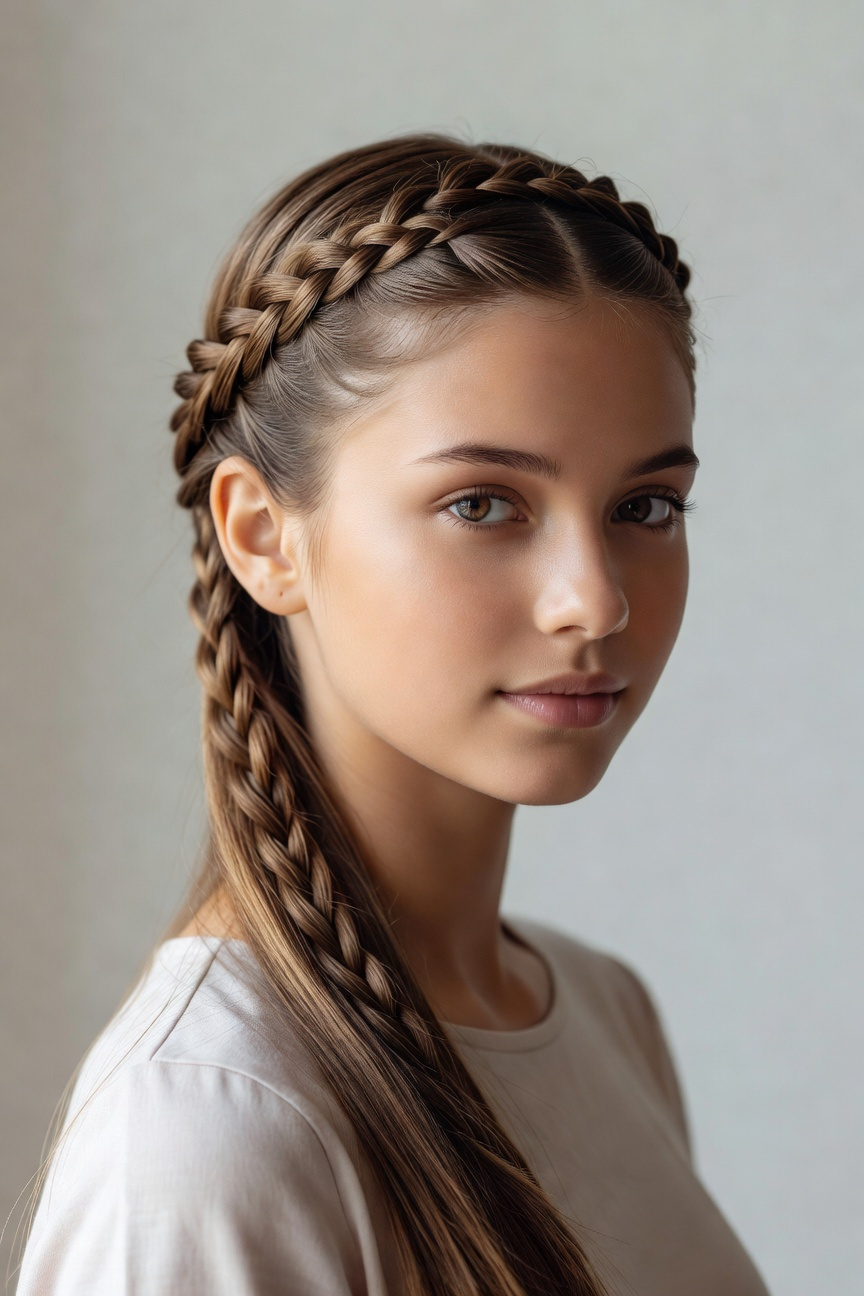 Half-Up Braided Crown Quick