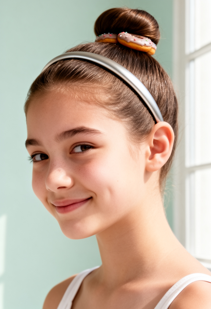 Headband Bun Using Donut