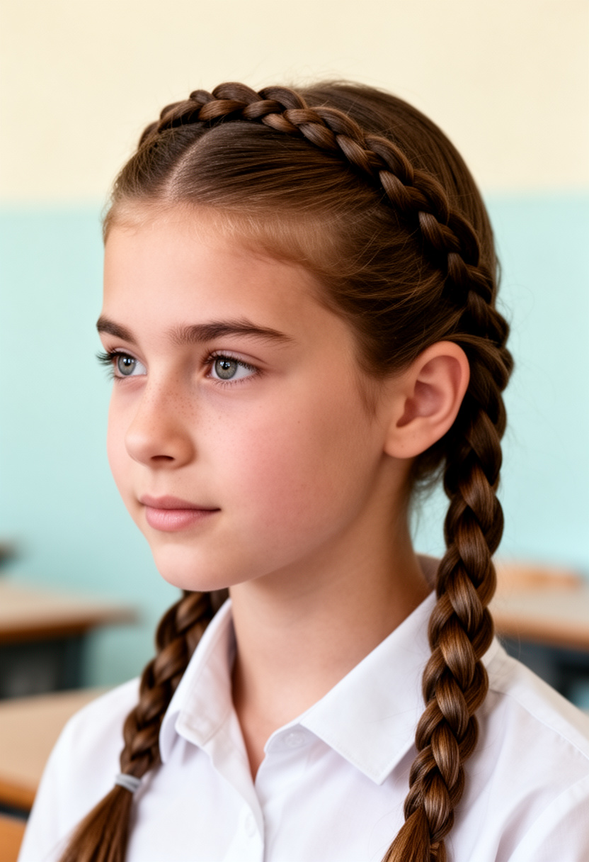 Fishtail Braid Fastened Crown