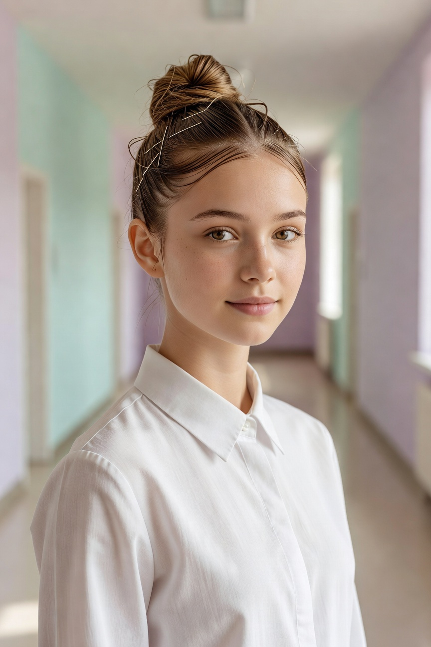 Messy Bun With Polished Edges