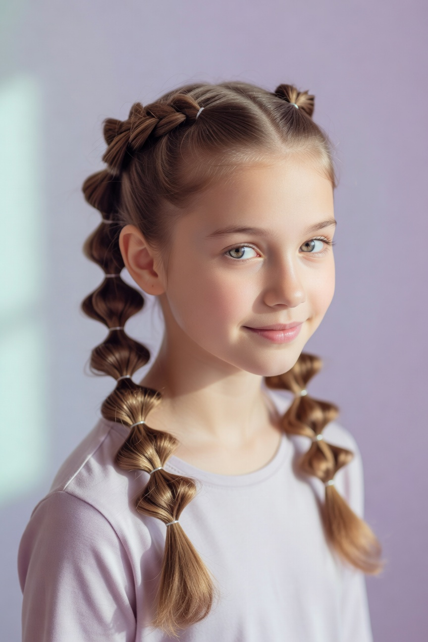 Bubble Braid with Mini Ties