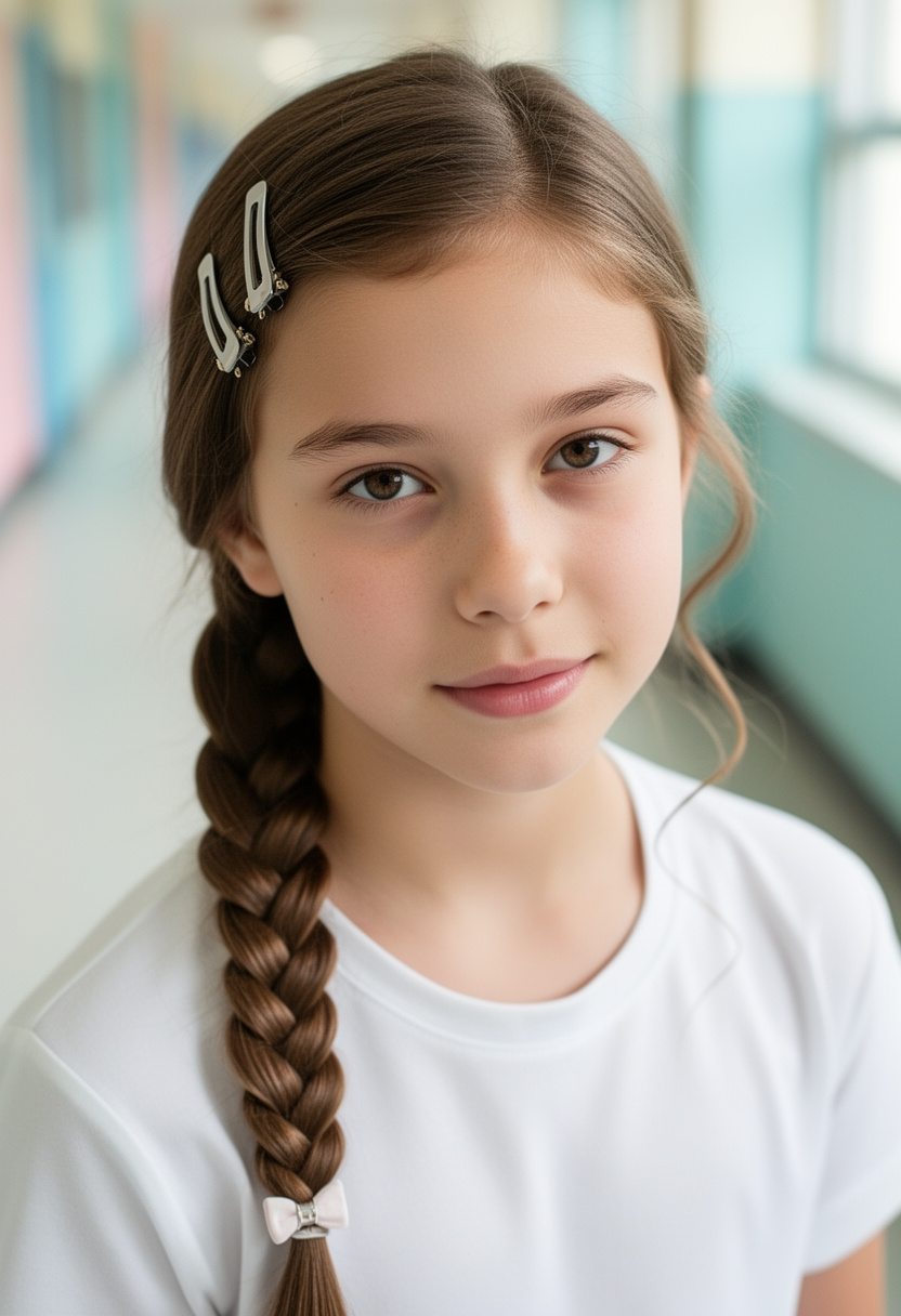 Waterfall Braid With Mini Clips