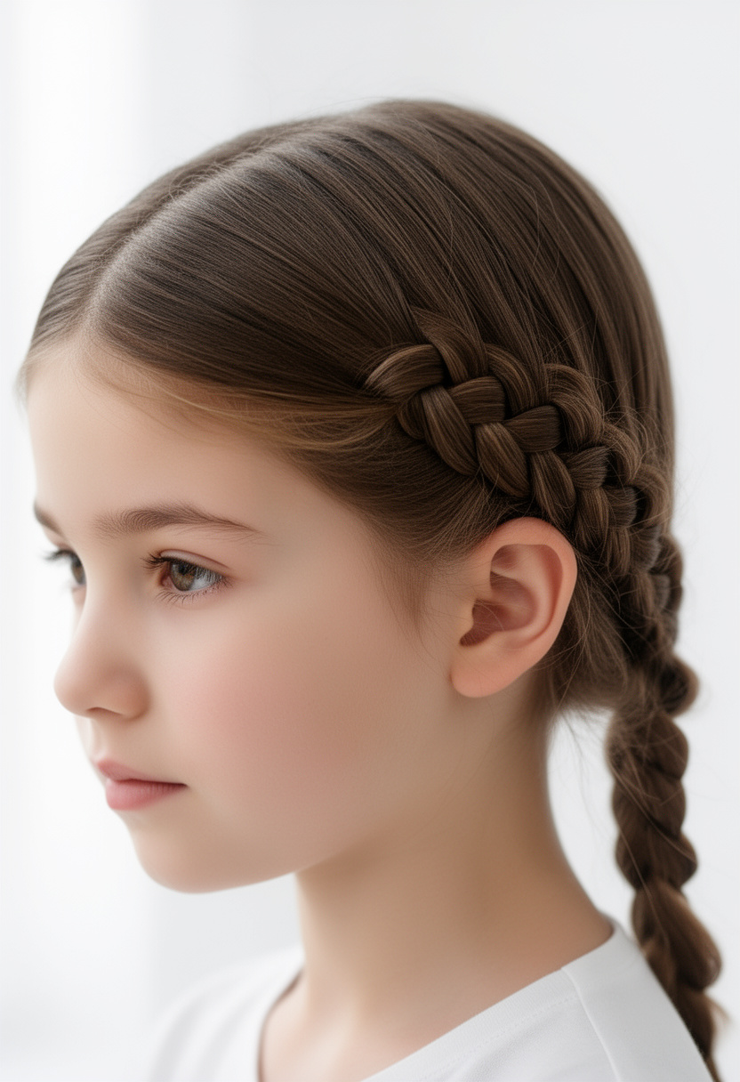 Dutch Braid Knots At Nape