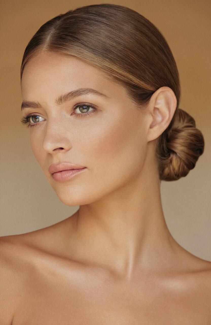 Sleek Low Bun Style