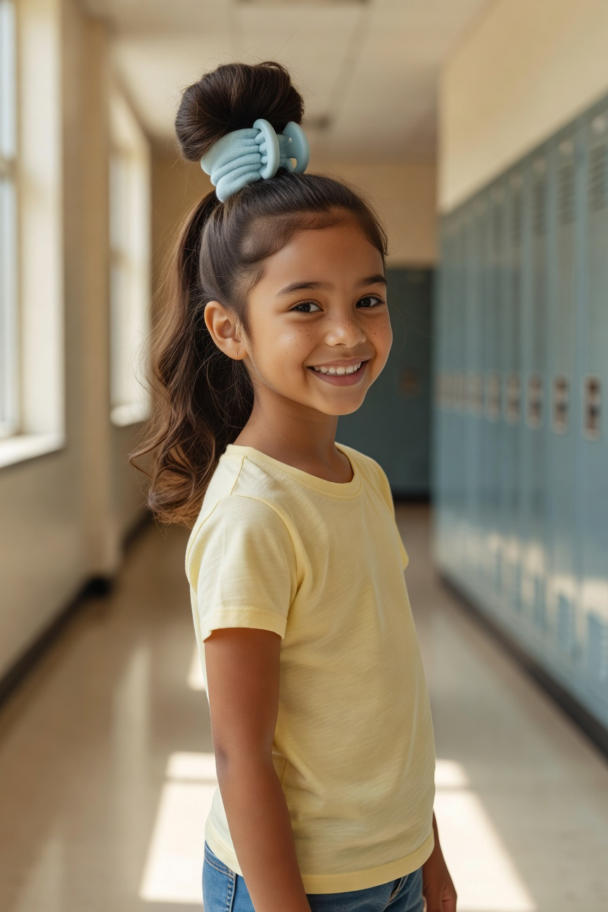 Sock Bun With Safe Claw Clip
