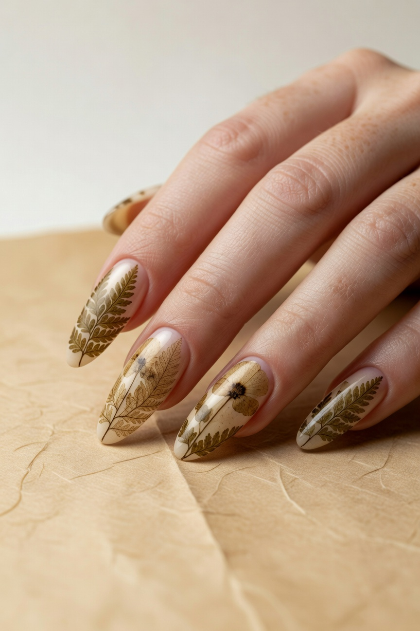 Vintage Botanical Pressed Flower Effect