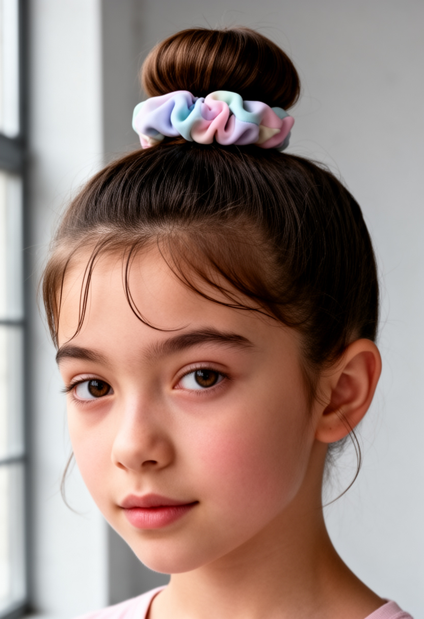 Wrapped Bun Using Scrunchie Clasp