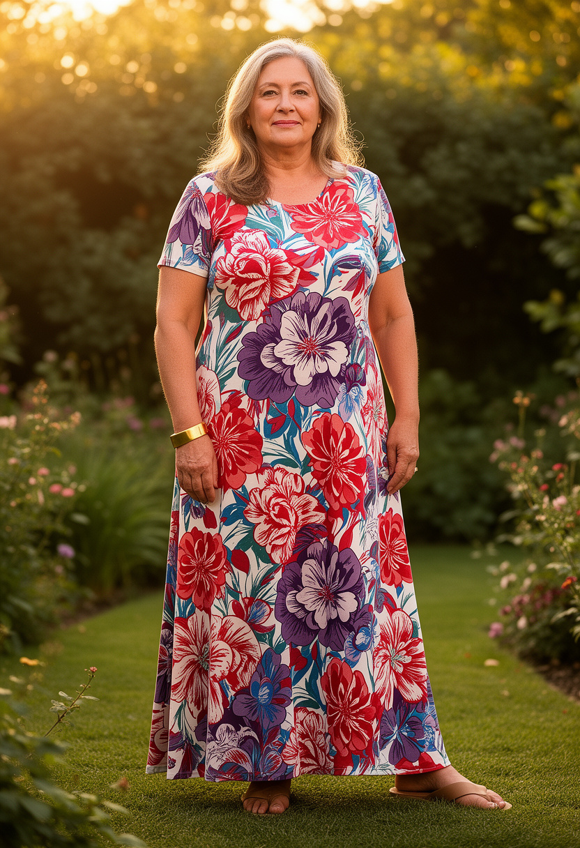 Bold Print Maxi Dress