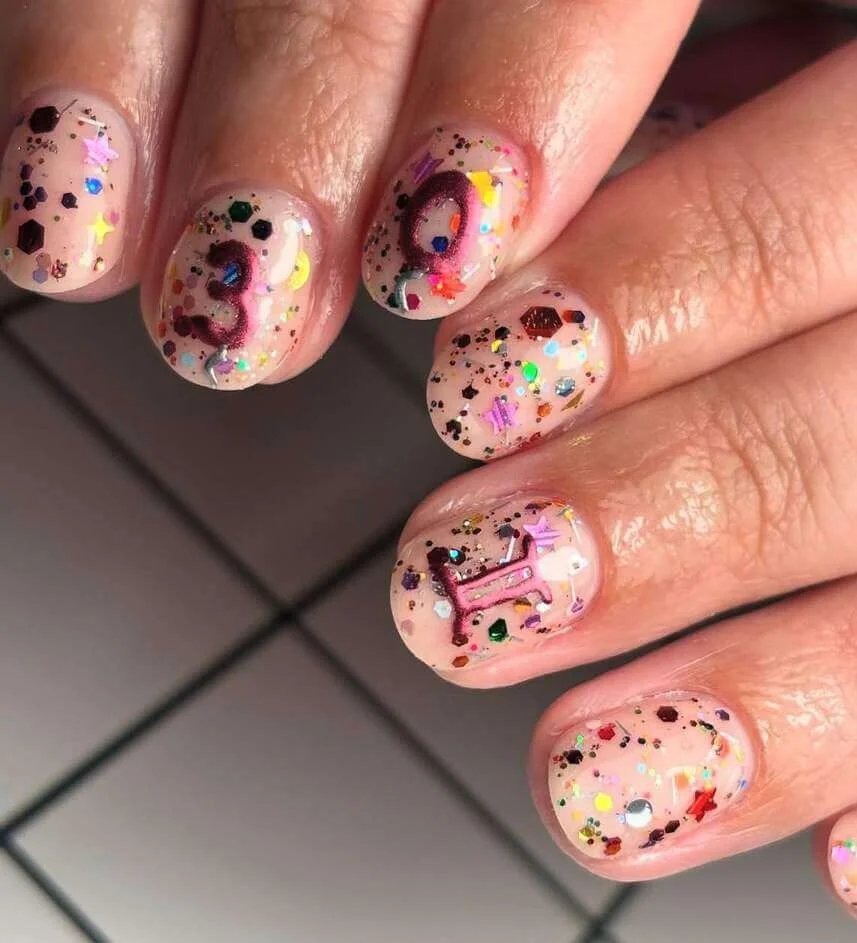 Confetti Glitter Nails