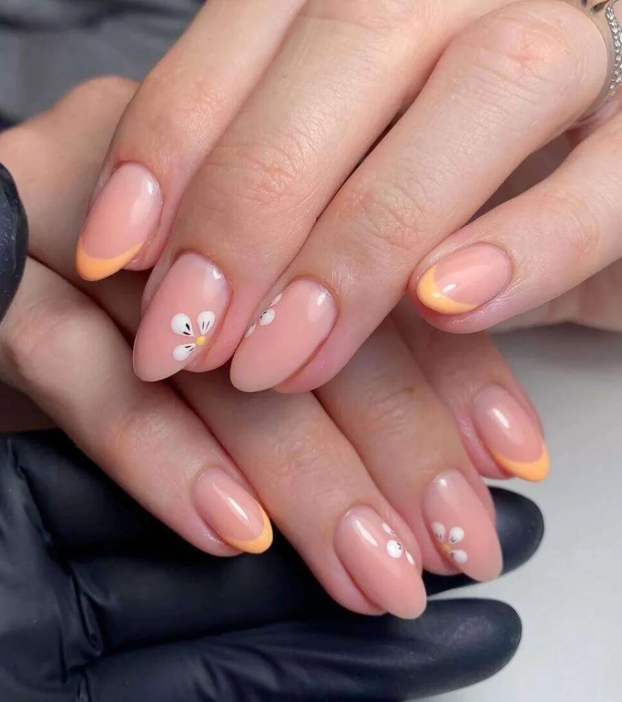 Floral Peach French