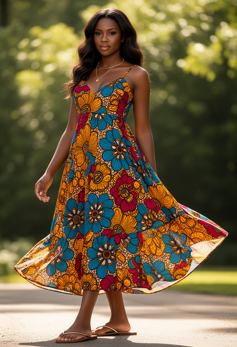 Flowy Sundress With Bold Prints