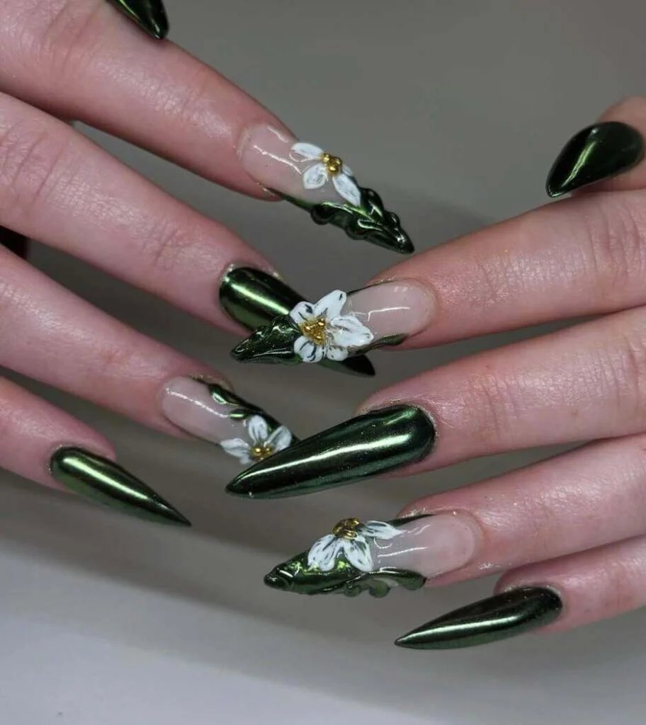 Green Chrome Florals