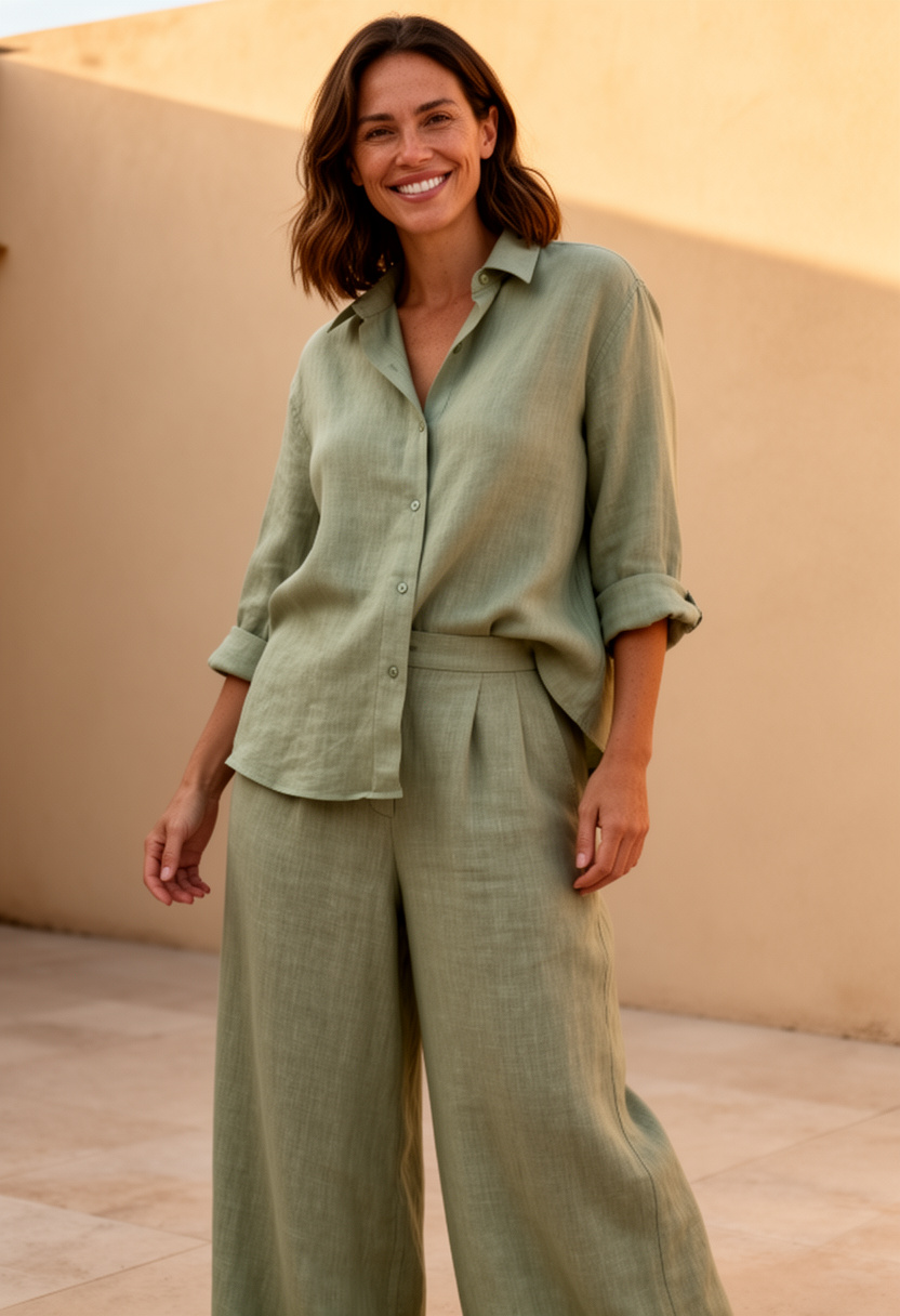 Monochrome Linen Set Vibes