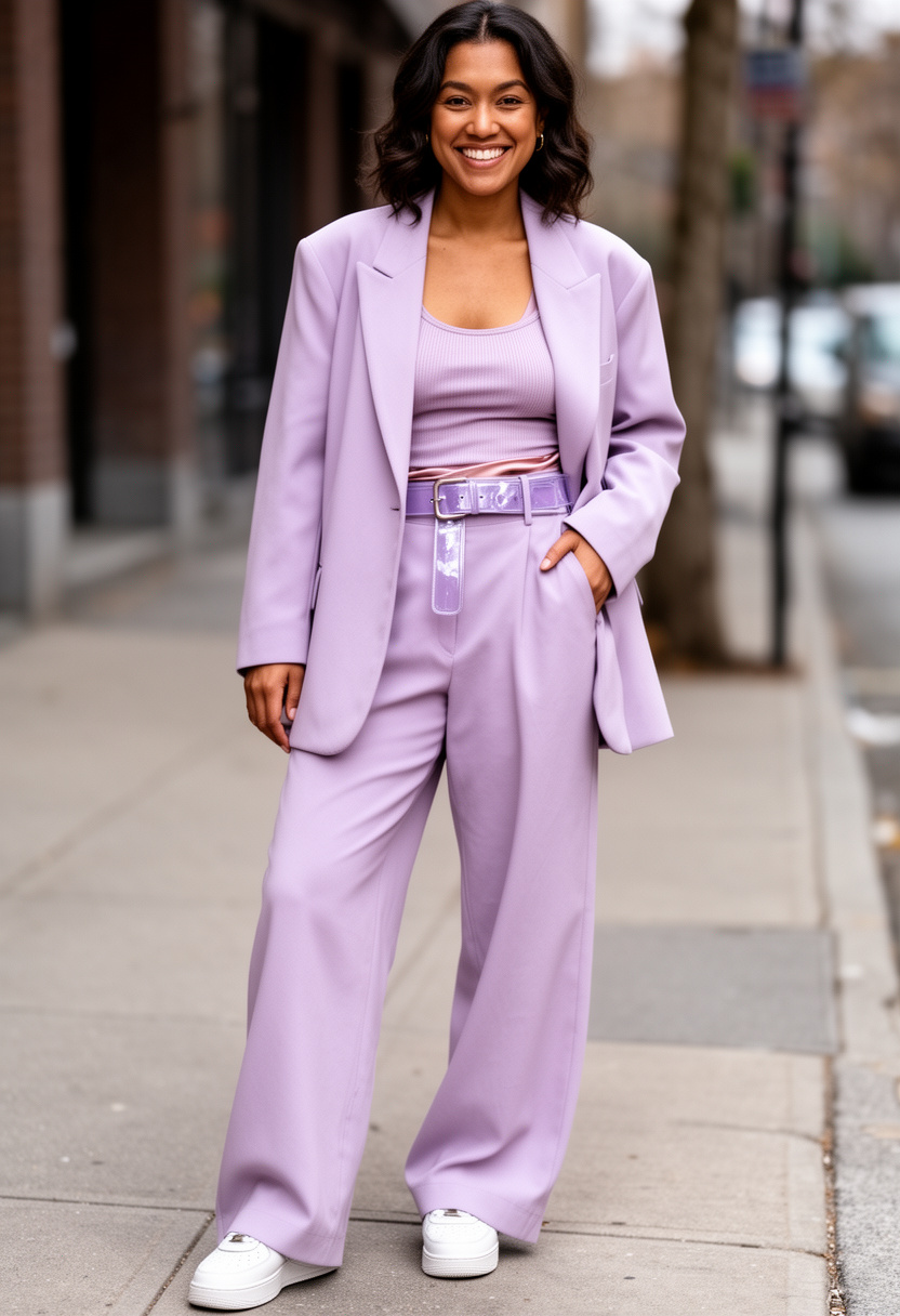 Monochrome Pastel Street Style