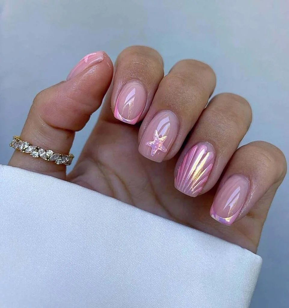 Pearl Pink Nails