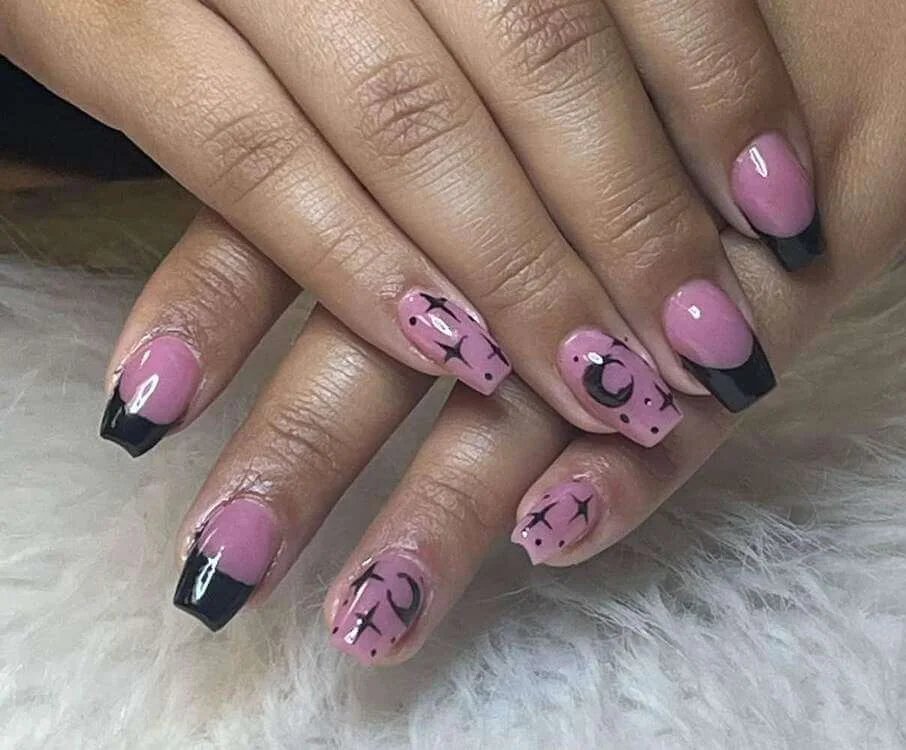 Pink Black Tips
