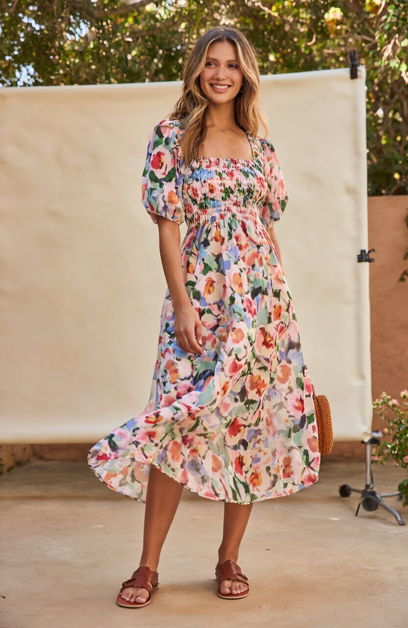 Floral Midi Dress Vibes