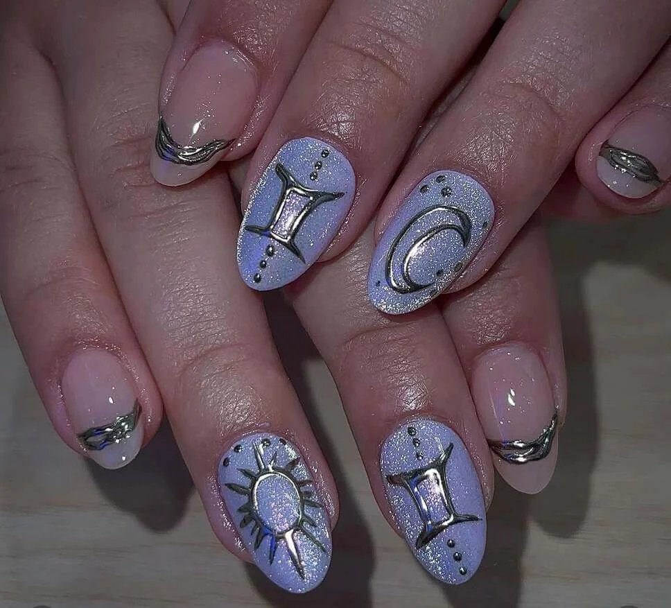 Shimmer Celestial Nails
