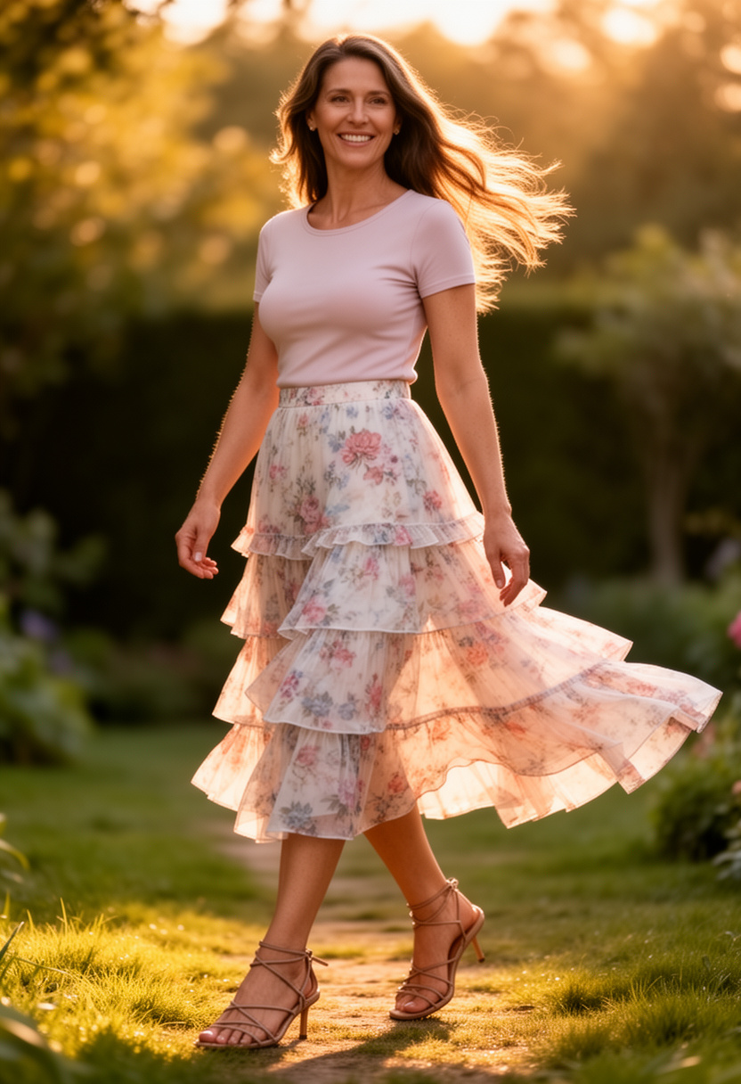 Tiered Skirt Garden Party Ready