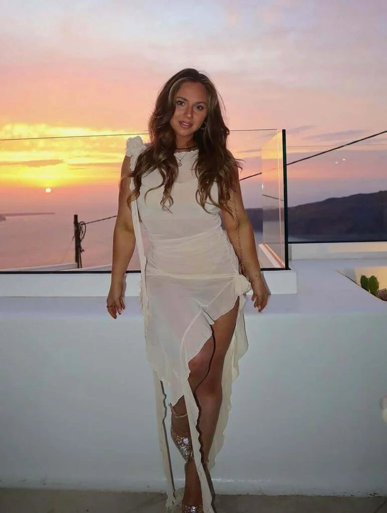 White Ruffle Sunset Dress