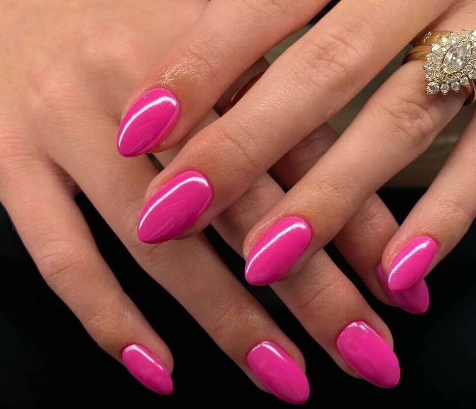 Bright Pink Nails