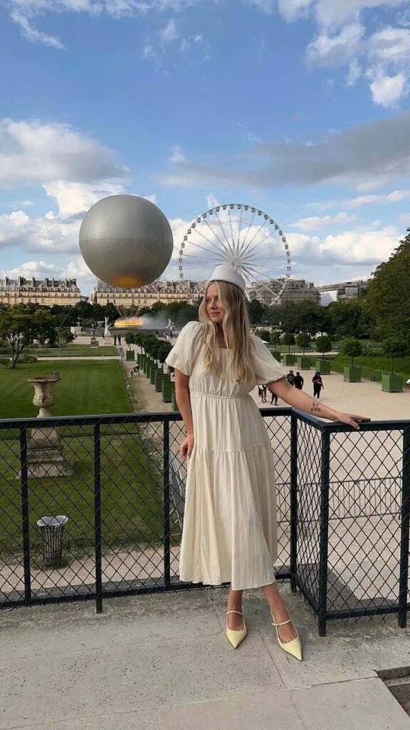 Cream Midi Dress