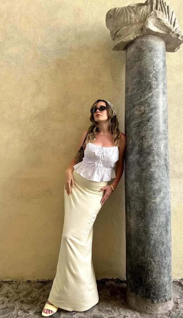 Cream Skirt Outfit